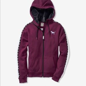 Sequin Bling Faux Fur lined full-zip